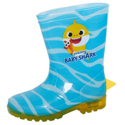 Baby Shark Light Up Wellington Boots Boys Wellies Girls Wellys 3D Fin Rain Shoes - 7 UK Child
