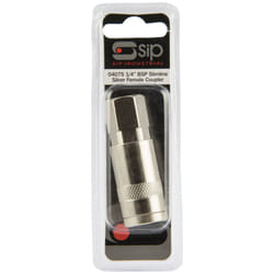 SIP 1/4" Slimline Silver Female Coupler Pack