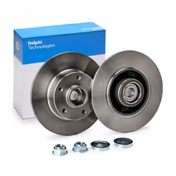 Brake disc; DELPHI; 260 8 5 solid Oiled; for RENAULT; 432000010R, 432002188R, 432006506R, 432007556R, 8660001616