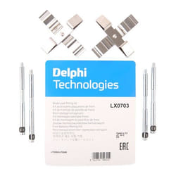 DELPHI LX0703 Accessory Kit, disc brake pads BMW: 1 Hatchback, 3 Touring, 4 Gran Coupe, MINI: Roadster