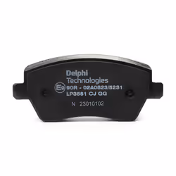 DELPHI LP3551 Brake pad set not prepared for wear warning indicator with anti-squeak plate with accessories RENAULT: Clio 4, Megane 4, CLIO 3