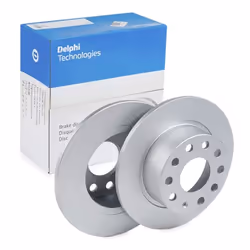 Brake disc; DELPHI; 253 10 5 solid Coated; for SKODA; 5Q0615601C