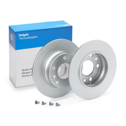 DELPHI Brake disc RENAULT: Megane 4 8mm 5 solid Coated BG5147C 440A06575R Brake rotor, Brake discs, Brake rotors