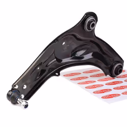 Suspension arm; DELPHI; with ball joint Front Axle Left, Lower Control Arm Sheet Steel; for RENAULT; 545018433R, 545051051R, ...