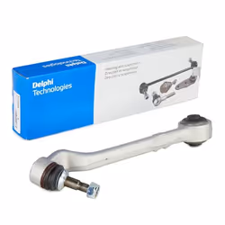 Suspension arm; DELPHI; with ball joint Front Axle Left, Lower, Rear Control Arm Aluminium; for BMW; 31106857329, 31126852991