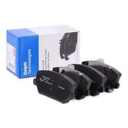 DELPHI LP3403 Brake pad set with acoustic wear warning with anti-squeak plate without accessories HYUNDAI: i30 III Hatchback, Kona SUV