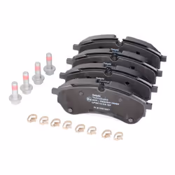 DELPHI LP3410 Brake pad set prepared for wear warning indicator with anti-squeak plate with accessories VOLKSWAGEN: Crafter Van