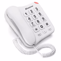 BINATONE 660610210001 Big Button 110 Corded Phone White