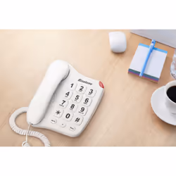 BINATONE 660610210001 Big Button 110 Corded Phone White