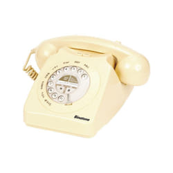 Binatone 66071A110001 Retro 1971 Corded Telephone, Cream