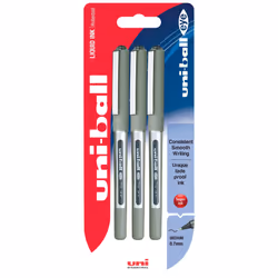 uni-ball UNIB6 Eye Fine Rollerball Pen - Black (Pack of 3)