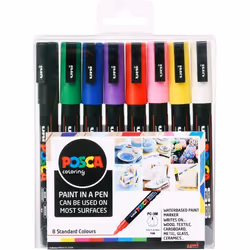 Uni-Ball PC-3M Paint Marker Assorted Colours (Pack 8) - 153544842