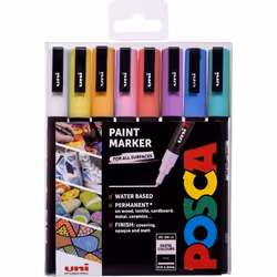 Uni-Ball PC-3M PAINT MKR PASTEL AST PK8