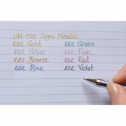 uni-ball 153486732 Signo Gel UM-120 Signo Rollerball Pen - Gold/Silver, Pack of 2