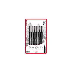 PIN Fineliners, Black Fine Tipped Writing Pens, Water and Fade-Resistant Ink, Ideal for Architects, Sketching, Scrapbooking, Outlining, Art, Technical