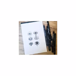 PIN Fineliners, Black Fine Tipped Writing Pens, Water and Fade-Resistant Ink, Ideal for Architects, Sketching, Scrapbooking, Outlining, Art, Technical