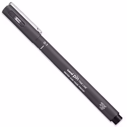 uni-ball PIN Fineliner Technical Drawing Pens - Set of 3 - 0.1mm, Dark Grey