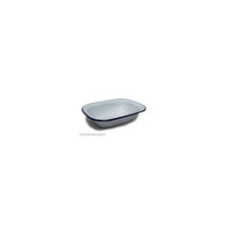 22cm Oblong Enamel Pie Dish - Falcon White x -  oblong pie dish falcon enamel 22cm white x