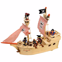 Bigjigs Toys The Paragon Pirate Ship, Ship, Paragon Pirate Ship, 3 yr(s), Multicolour