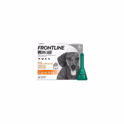 FRONTLINE Plus Flea & Tick Treatment for Small Dogs (2-10 kg) - 3 Pipettes