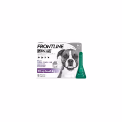 FRONTLINE Plus Flea & Tick Treatment for Large Dogs (20-40 kg) - 6 Pipettes