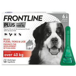 FRONTLINE Plus Flea & Tick Treatment X Large Dog (40+ kg) 6 Pipette Packs