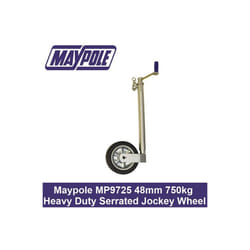 Maypole MP9725 Trailer 48mm Heavy Duty Serrated Jockey Wheel 750kg Nose Weight