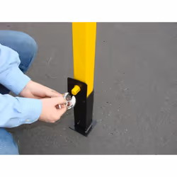 Removable Security Parking Post -  security post removable parking bollard driveway maypole mp9731 lock padlock