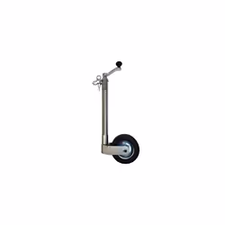 48mm Ribbed Jockey Wheel for Trailer SUPER HEAVY DUTY STEEL CORE RUBBER WHEEL