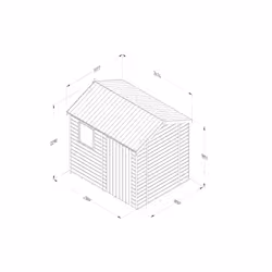 Timberdale 8x6 Reverse Apex Shed