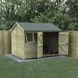 Timberdale 10x8 Reverse Apex Shed - Double Door