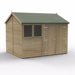 Timberdale 10x8 Reverse Apex Shed - Double Door