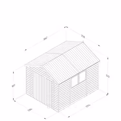 Timberdale 10x8 Apex Shed - Double Door