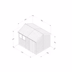 Timberdale 10x8  Reverse Apex Shed
