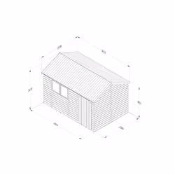 Timberdale 12x8 Reverse Apex Shed
