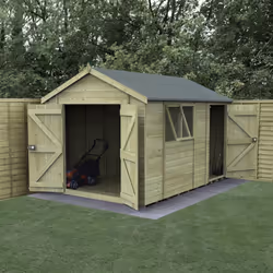 Timberdale 12x8 Apex Shed - Double Door, Combo