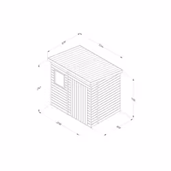 Timberdale 7x5 Pent Shed