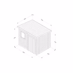Timberdale 8x6 Pent Shed