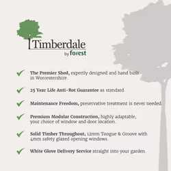 Timberdale 8x6 Pent Shed