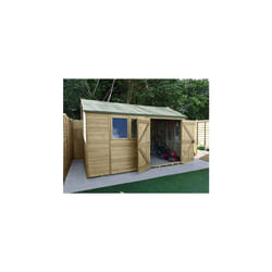 Timberdale 12x8 Reverse Apex Shed - Double Door