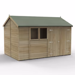 Timberdale 12x8 Reverse Apex Shed - Double Door