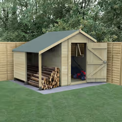 Timberdale 6x8 Apex Shed With Log Store