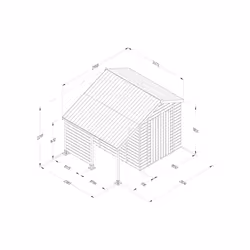 Timberdale 6x8 Apex Shed With Log Store