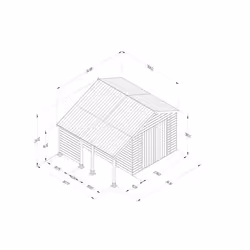 Timberdale 10x8 Apex Shed - Double Door With Log Store