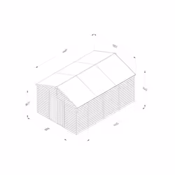 Beckwood 10x15 Apex Shed - No Windows - Double Door