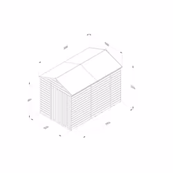 Beckwood 6x10 Apex Shed - No Windows - Double Door