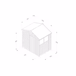 Beckwood 7x5 Apex Shed - 2 Windows - Double Door