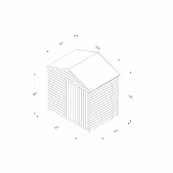 Beckwood 7x5 Apex Shed - No Windows - Double Door
