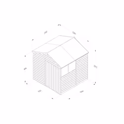 Beckwood 7x7 Apex Shed - 2 Windows - Double Door