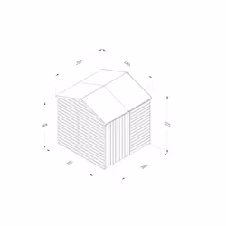 Beckwood 7x7 Apex Shed - No Windows - Double Door